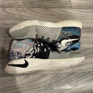 Nike Kids Shoes - Black and White with Multicolor Pattern